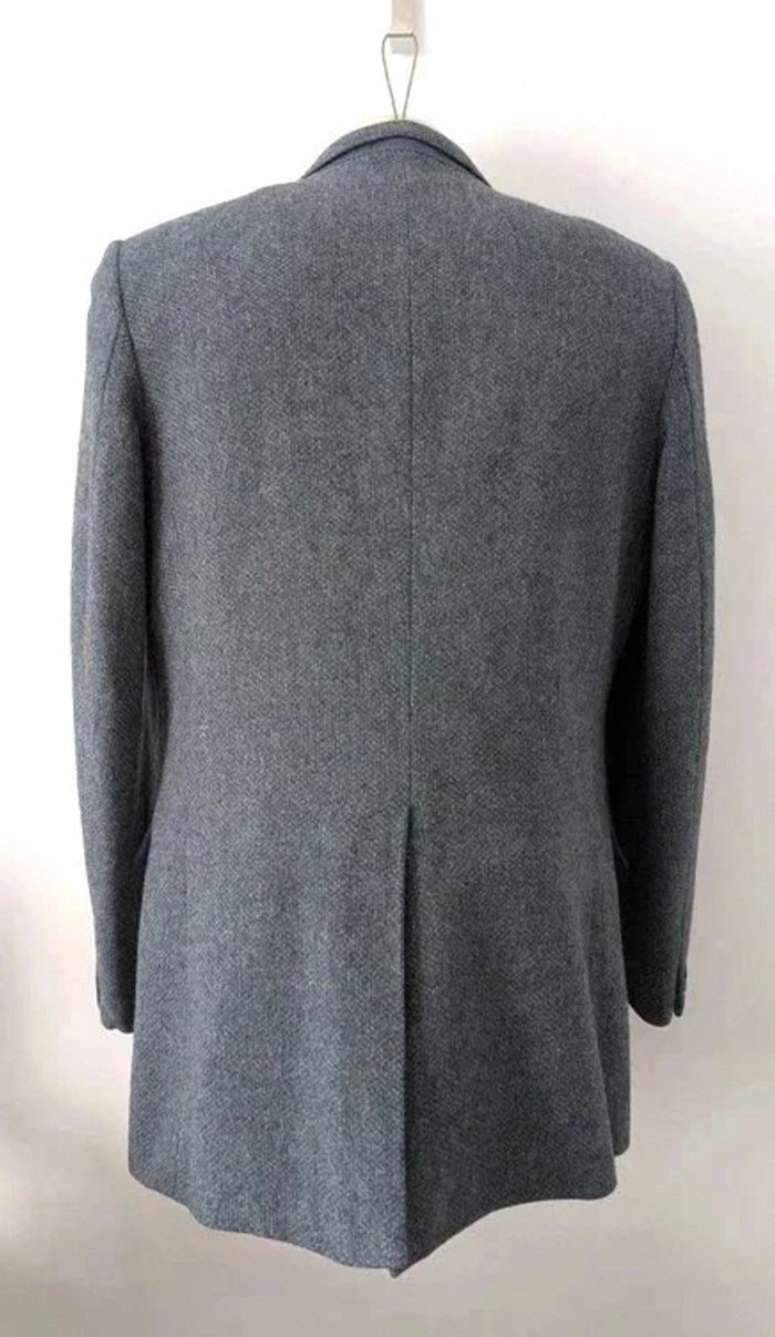 Veste bleue en laine tweed - Saint Michael - made in the UK - taille L - photo numéro 3