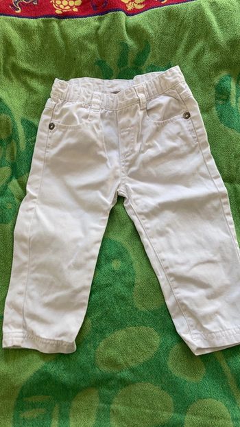 Pantalon blanc jeans graine de blé 18 mois