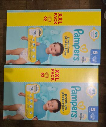 🌟 Pampers premium protection 2x92 couches - Taille 5 (11 - 16 kg) 🌟