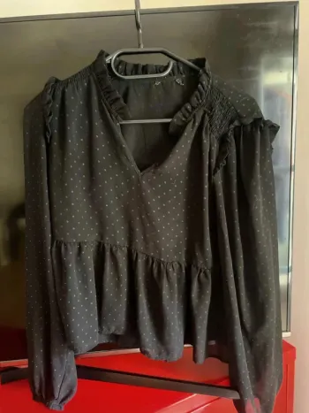 Petit  chemisier  à pois (transparent) -  taille  Xs