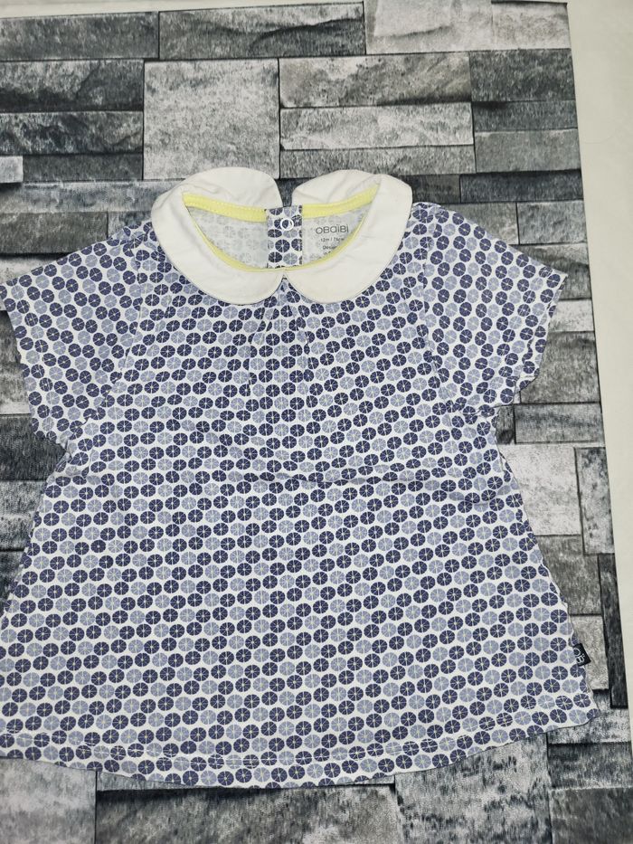 Lot 3 robes a motif fleuri et rond 12 mois obaïbi - photo numéro 2