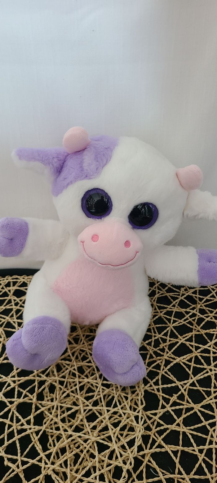 Gipsy - Peluche vache mauve petillous color - photo numéro 2