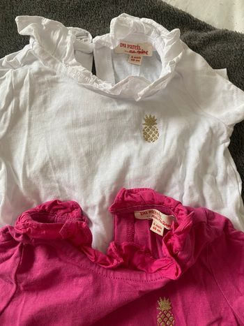 Lot 2 t-shirts "ananas" – Du Pareil au Même – 6 mois