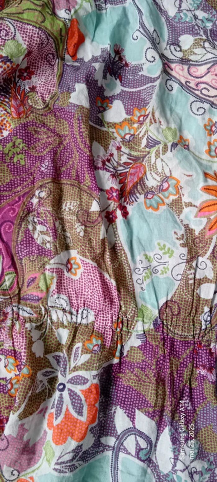 Blouse légère motif fleurs colorées femme 42/44 camaïeu - photo numéro 16
