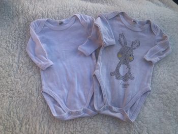 Lot 2 bodies blanc mixte 3 mois