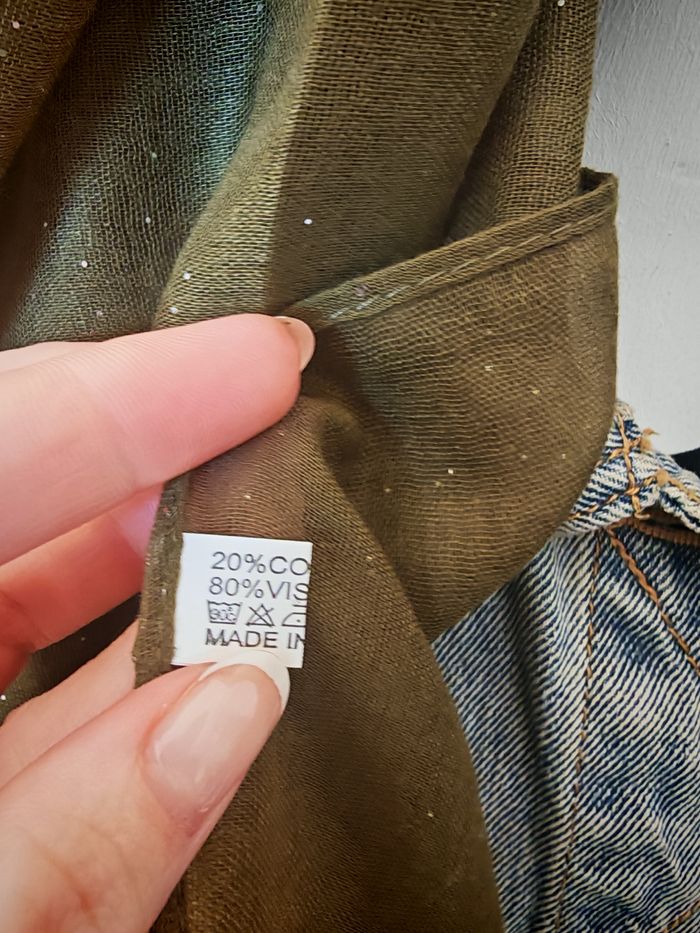 Écharpe paillettes - kaki - photo numéro 2