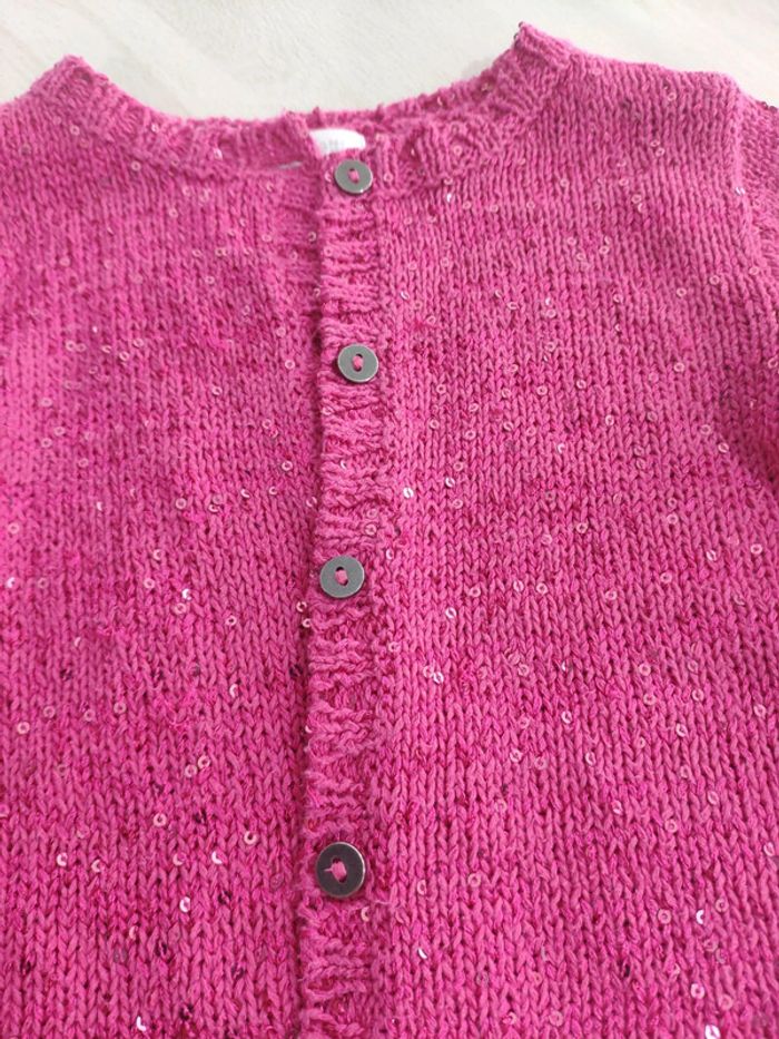 Gilet rose fille à sequins 3 ans 36 mois Confetti - photo numéro 2