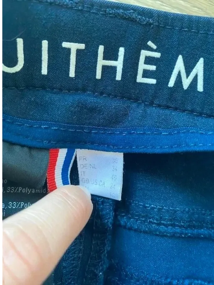 Pantalon Equitheme – Taille 36 – Bleu marine – Très bon état, grip – Tirette HS - photo numéro 5