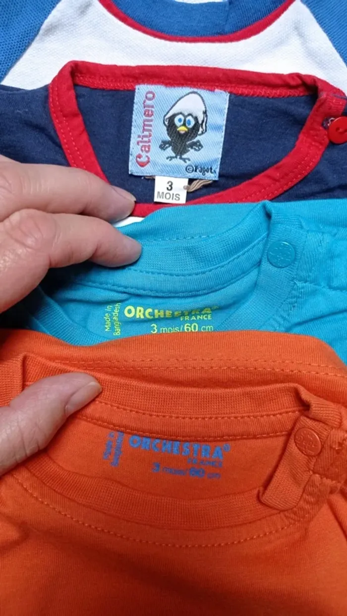 🦁 Lot 6 t-shirts manches courtes, 3 mois - photo numéro 2