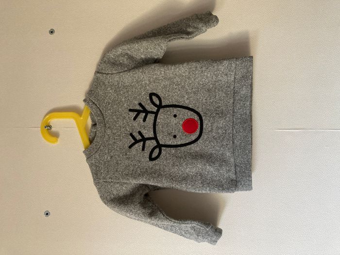 pull en maille brodé renne taille 18 mois