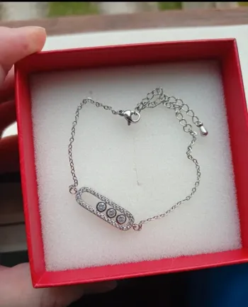 Bracelet en acier inoxydable argenté