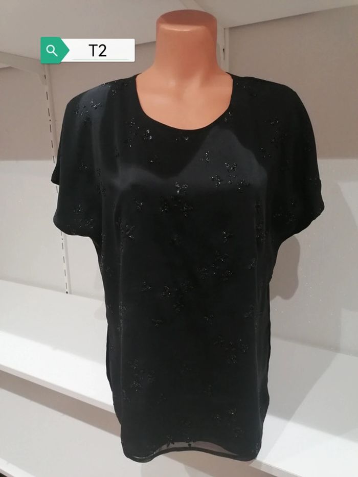 Haut noir esprit fête Lysa kara T2 - photo numéro 2