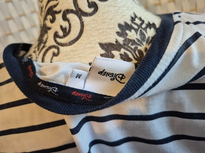 🏰 joli T-shirt Disney Mickey Mouse rayures marines femme TM / 38 - photo numéro 7