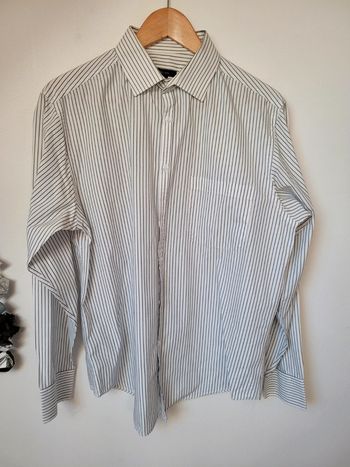 🖤 Chemise blanche à rayures noires Tex Taille L 41/42