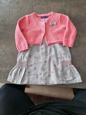 Ensemble robe + cardigan en 12 mois Sergent Major