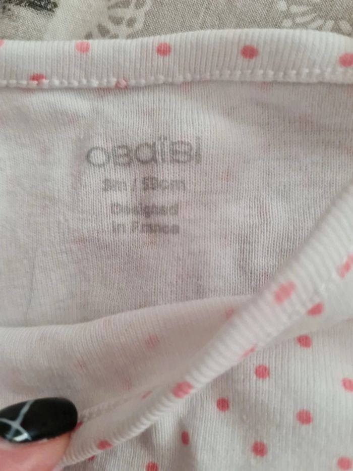 Lots de 3 bodies à bretelles 3 mois obaibi - photo numéro 5