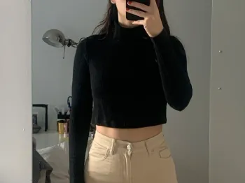 Col roulé Crop top ADIDAS