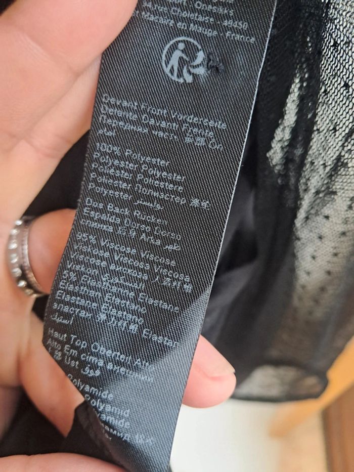 One step haut blouse noir dentelle T.36 - photo numéro 14