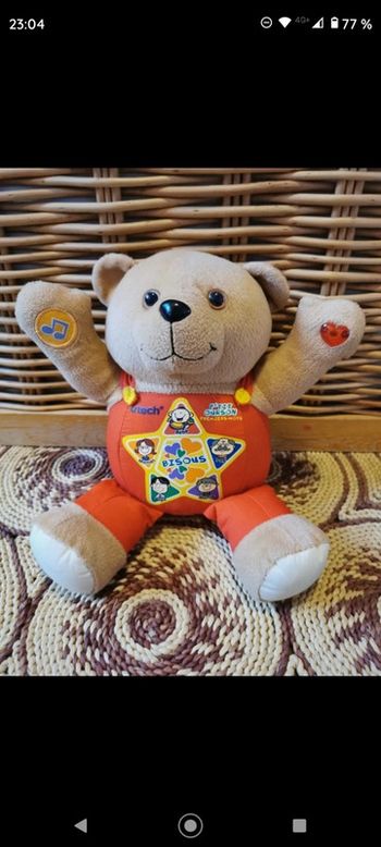 Peluche ours Mes premiers mots VTech