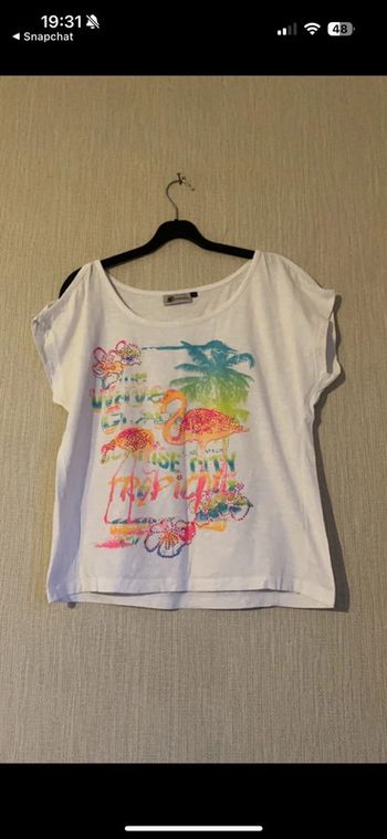 T-shirt avec flamant rose XS
