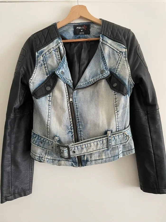 Veste Jean/cuir - photo numéro 3