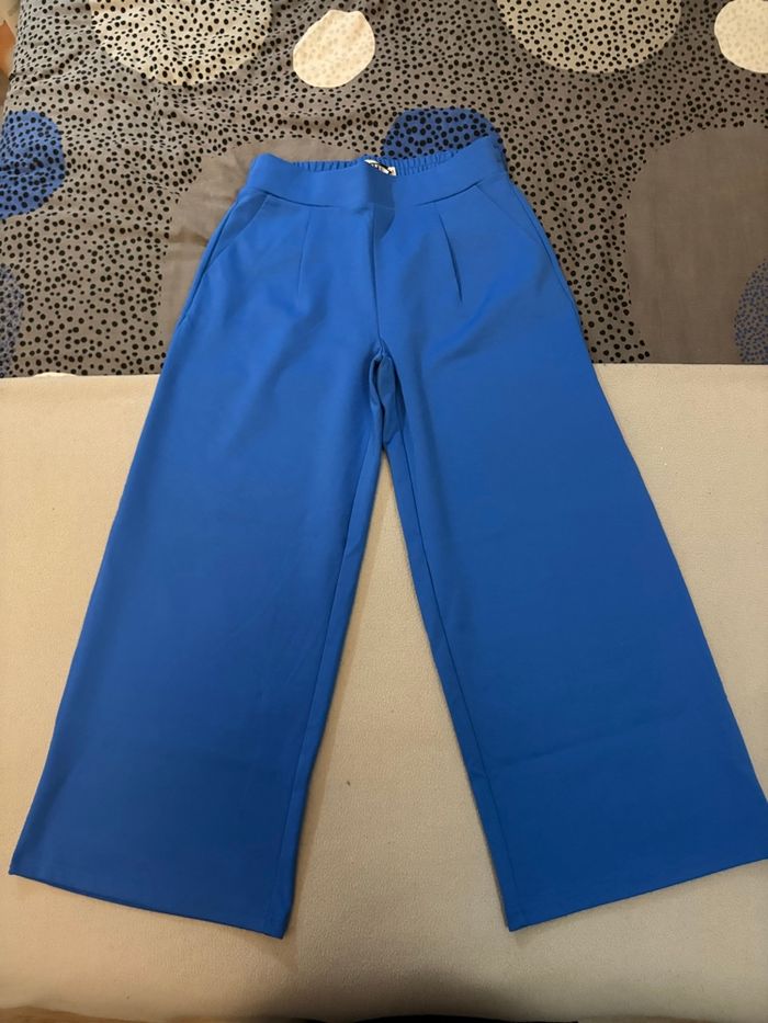 Ensemble Les Tropeziennes jaune + pantalon Ichi bleu - photo numéro 2