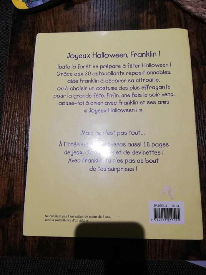 Cahier d'activités franklin joyeux Halloween - photo numéro 2