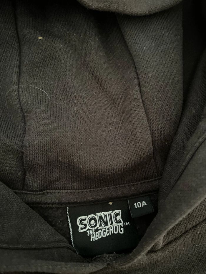 Sweat-shirt sonic capuche large fille 10 ans - photo numéro 2