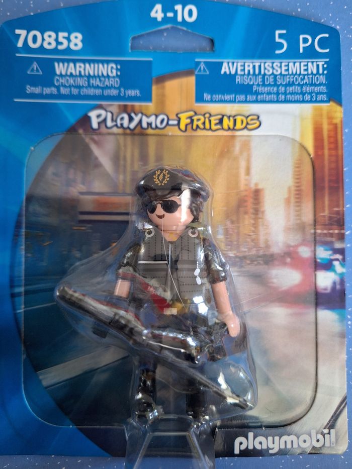 Figurine Playmobil policier Agent spécial