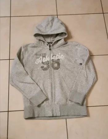Sweat gilet zippé à capuche domyos 12 ans