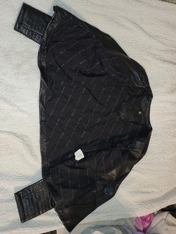 Veste en cuir de mouton noir ! - photo numéro 9