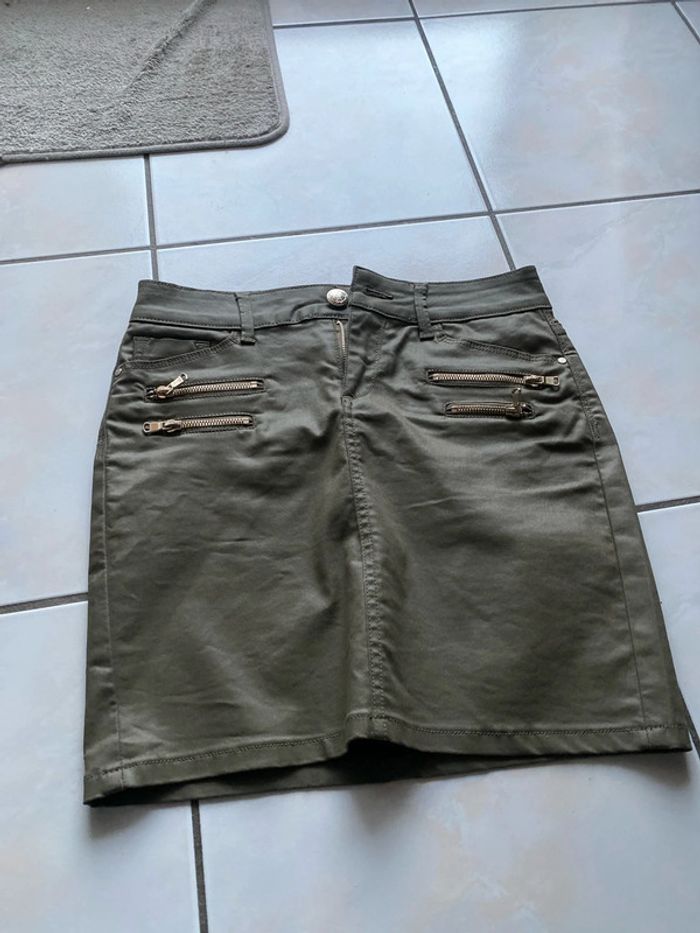 Jupe Morgane, vert, kaki, taille 36