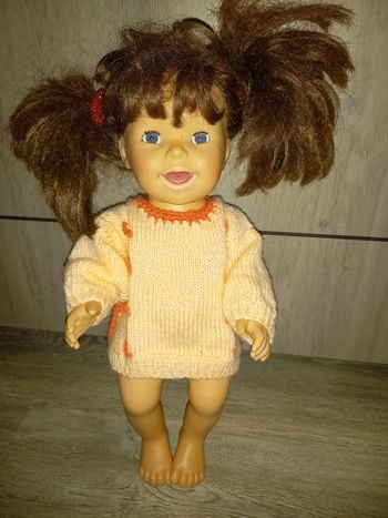 pull oangé pour poupée de 36 à 53 cm