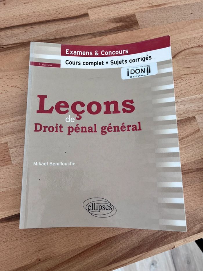 Leçons de droit pénal