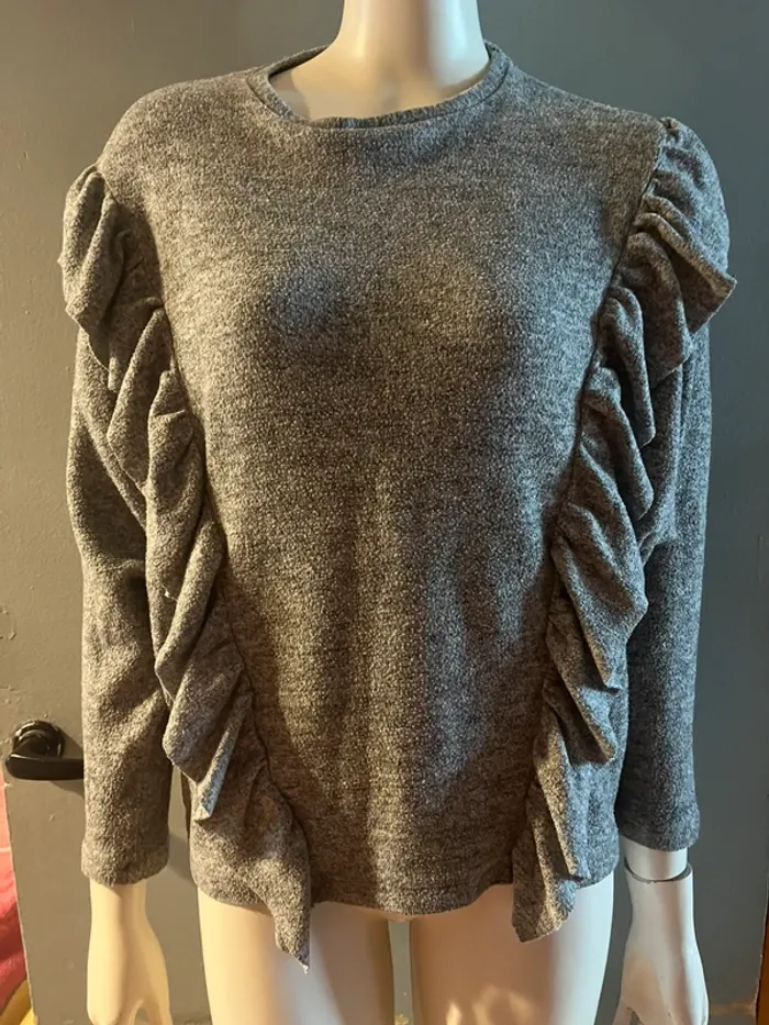 Pull gris basics en S