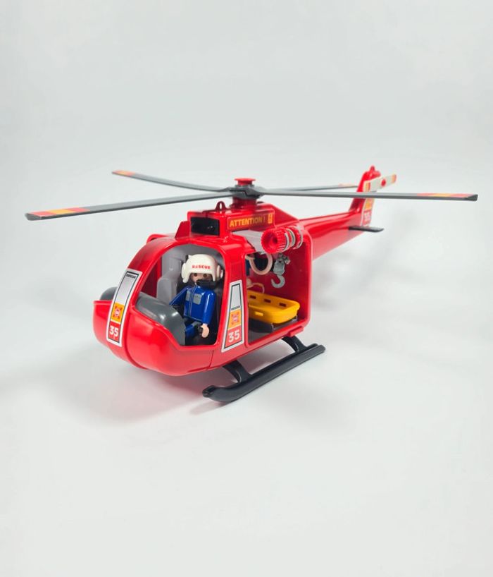 Playmobil Hélicoptère de pompiers et Bateau - photo numéro 5