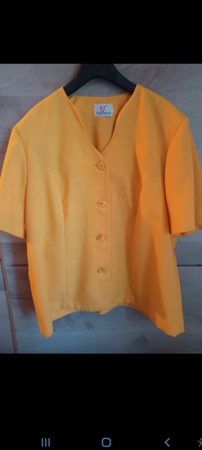 Chemisier/veste/blazer taille 42 couleur canari fred sabatier