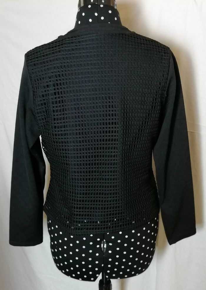 Pull 2 en 1 veste et top non séparables noir vintage Wear'n Love - photo numéro 6