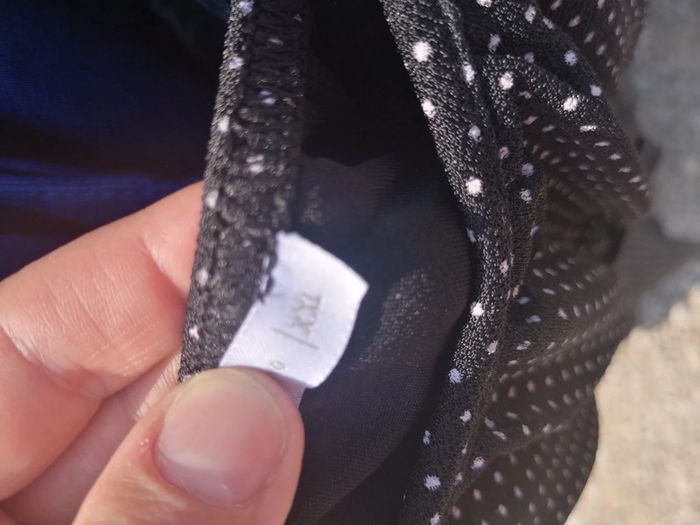 #robe noire à pois femme taille XXL - photo numéro 3