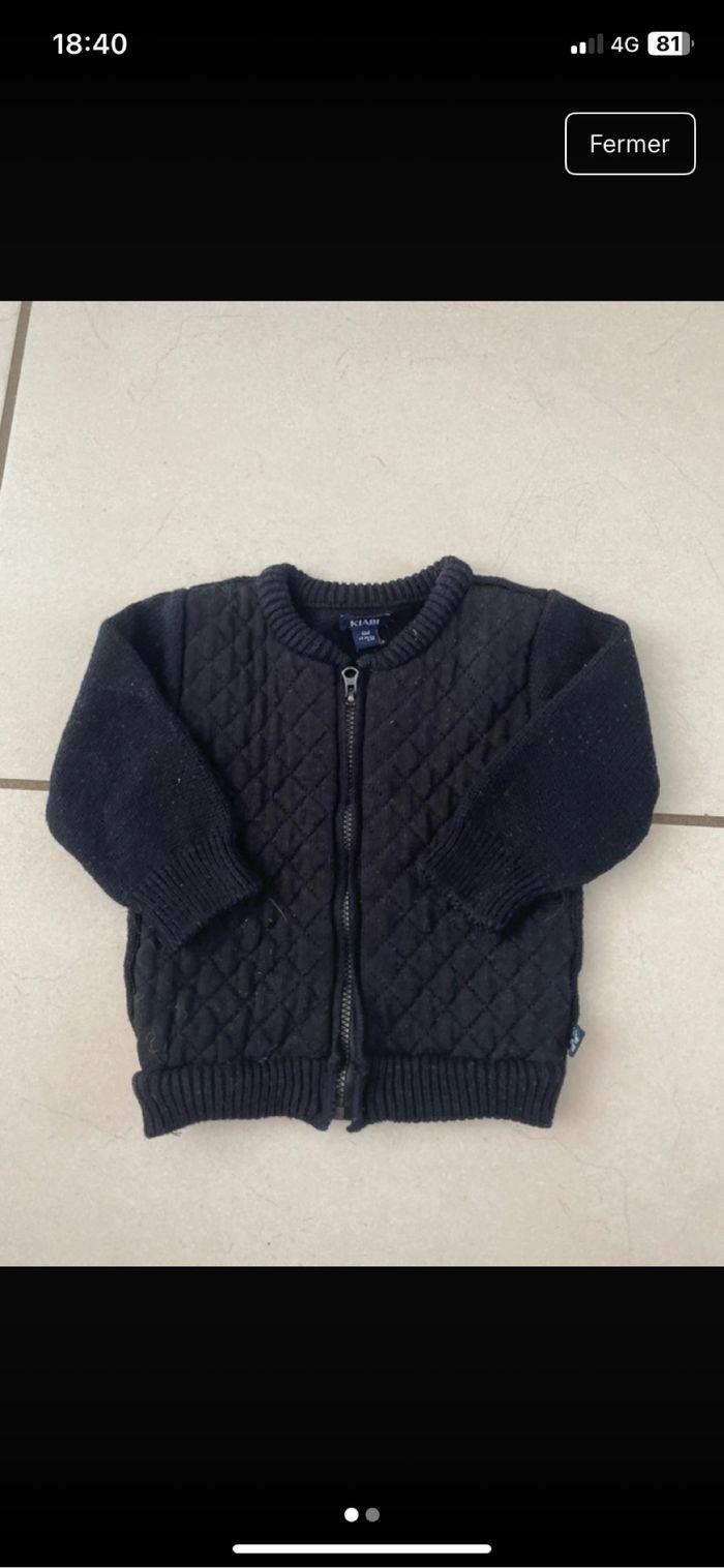 Gilet 6 mois kiabi noir