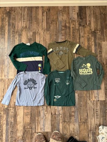 Lot de 5 t-shirts manches longues  garçon 8 ans 
