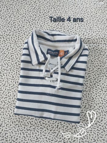 Marinière garçon All’Ocean 4 ans 102 cm style marin coton