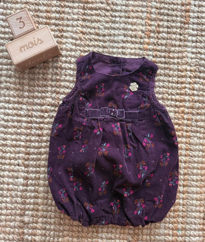 Barboteuse velours côtelé Sergent Major 3mois / 60cm