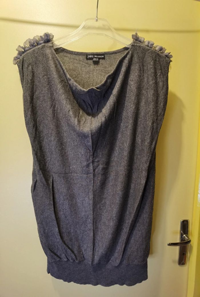 Tunique ou t-shirt long gris