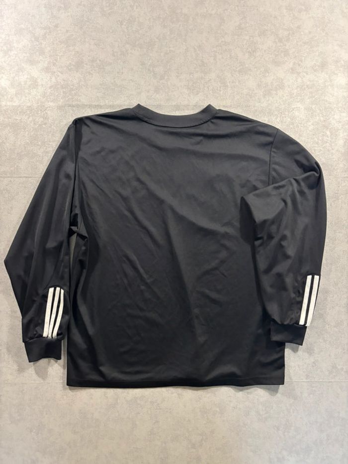 T-Shirt Manche longue Y2k / Vintage Adidas Noir et Blanc Taille XL - photo numéro 5