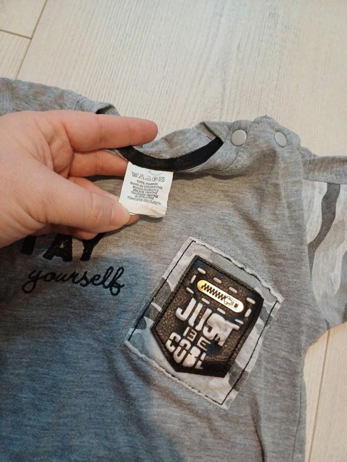 Ensemble 12 mois motifs militaire gris - photo numéro 6