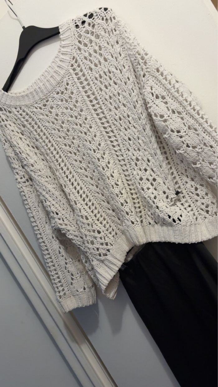 Pull crochet et jupe longue en soie - photo numéro 4