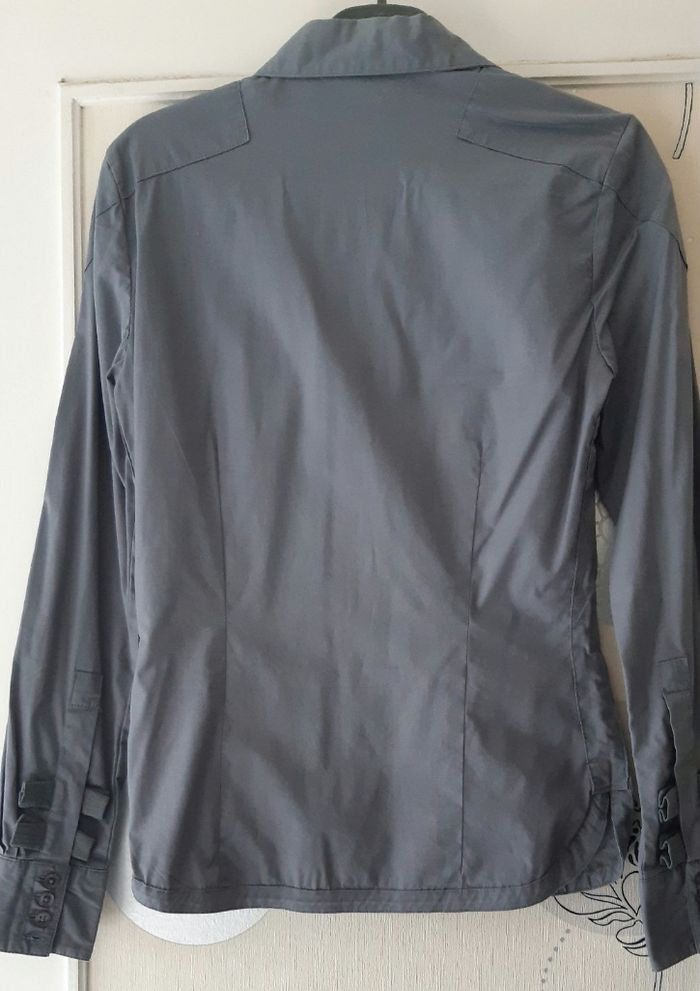 Chemisier gris Véronique Moda Taille S - photo numéro 3
