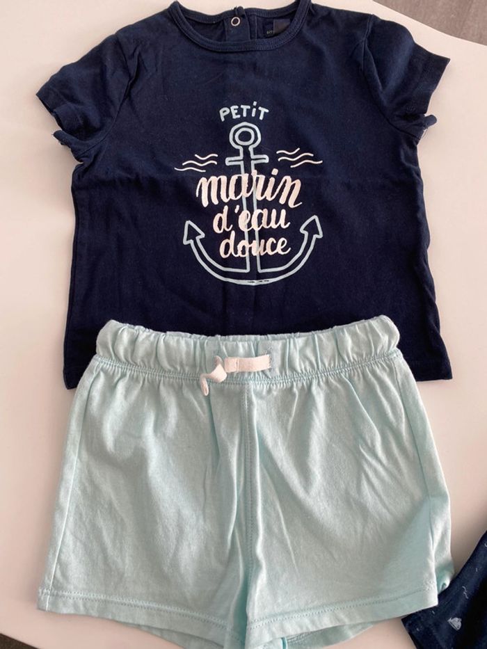 Lot deux ensembles shorts débardeurs - photo numéro 2