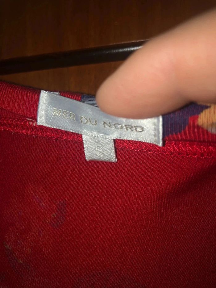 Robe rouge fleurie 36 Mer du Nord - photo numéro 4